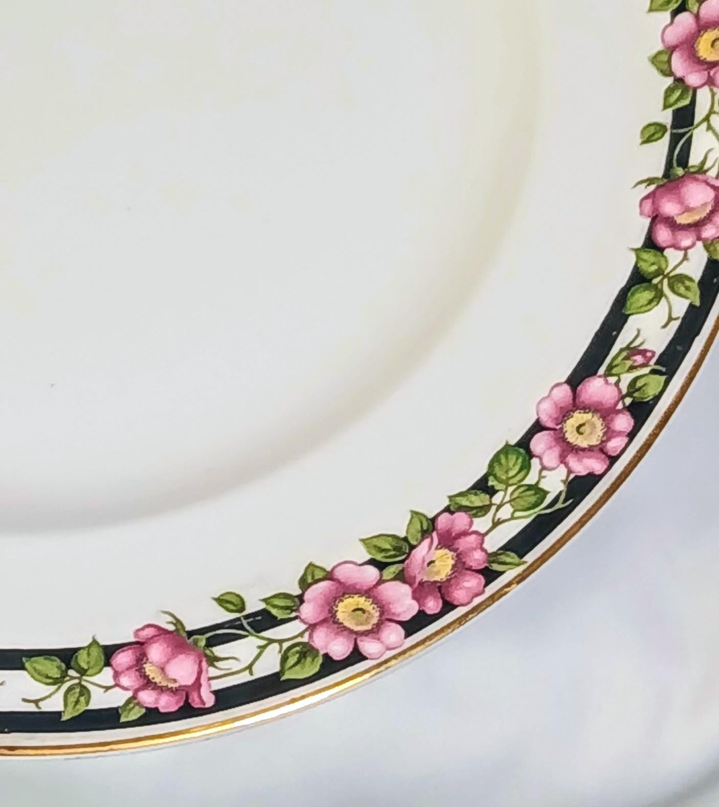 Pair of Antique Booths Silicon China Dinner Plates, England c. 1895–1910