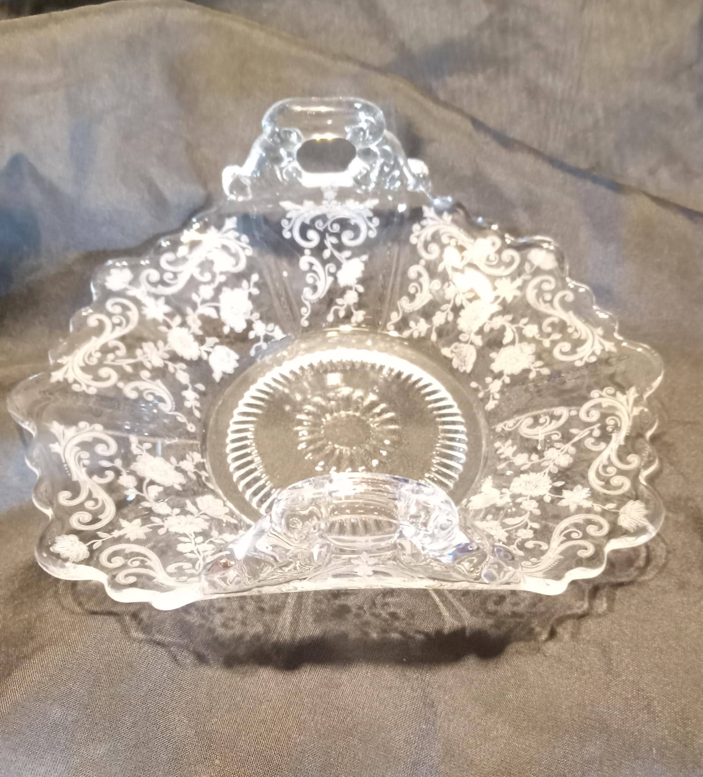 Vintage Crsytal Basket by Cambridge Glass
