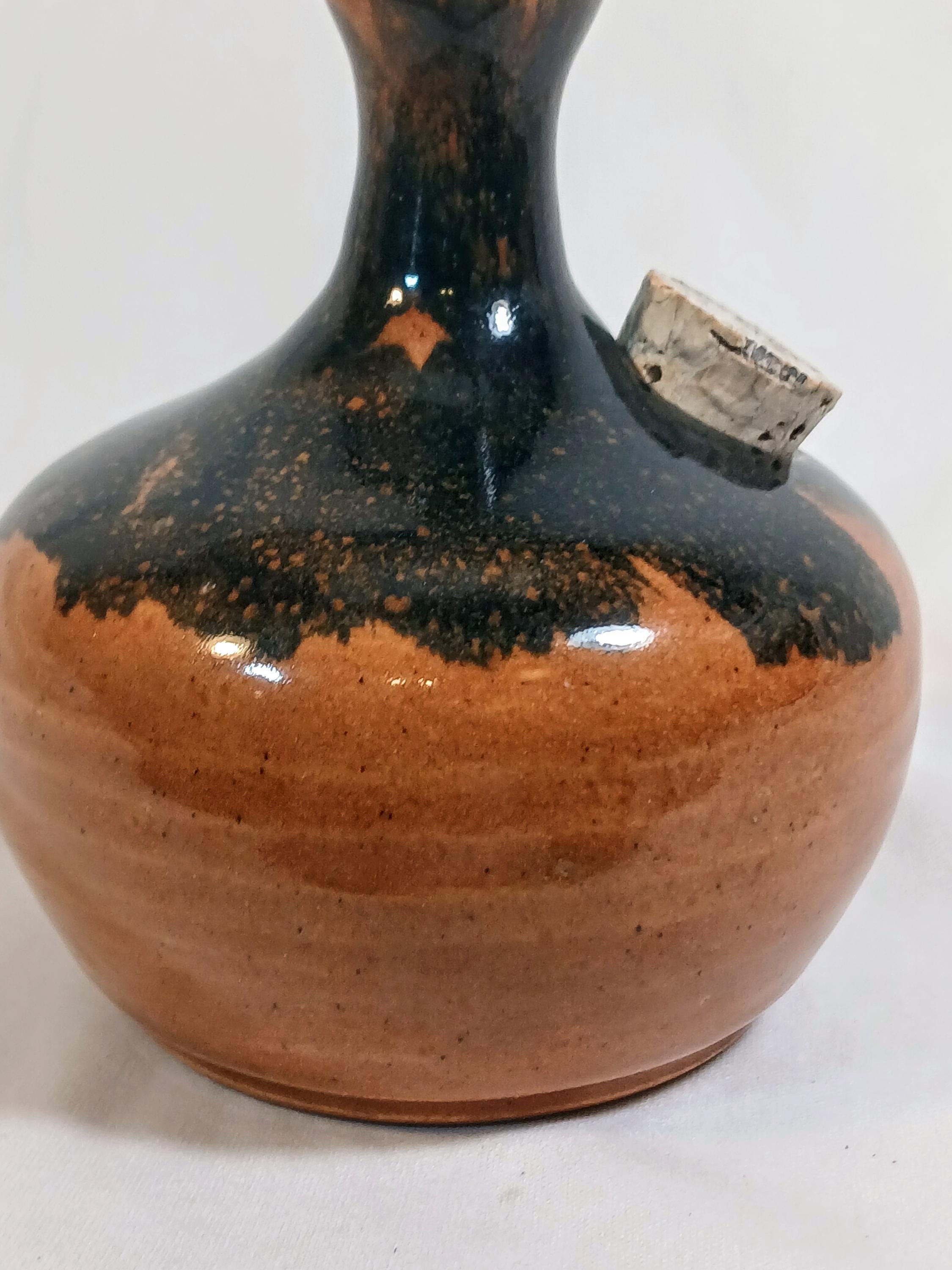 Vintage  Studio Pottery Cruet Bottle – Signed Ineke Victoria BC Canada