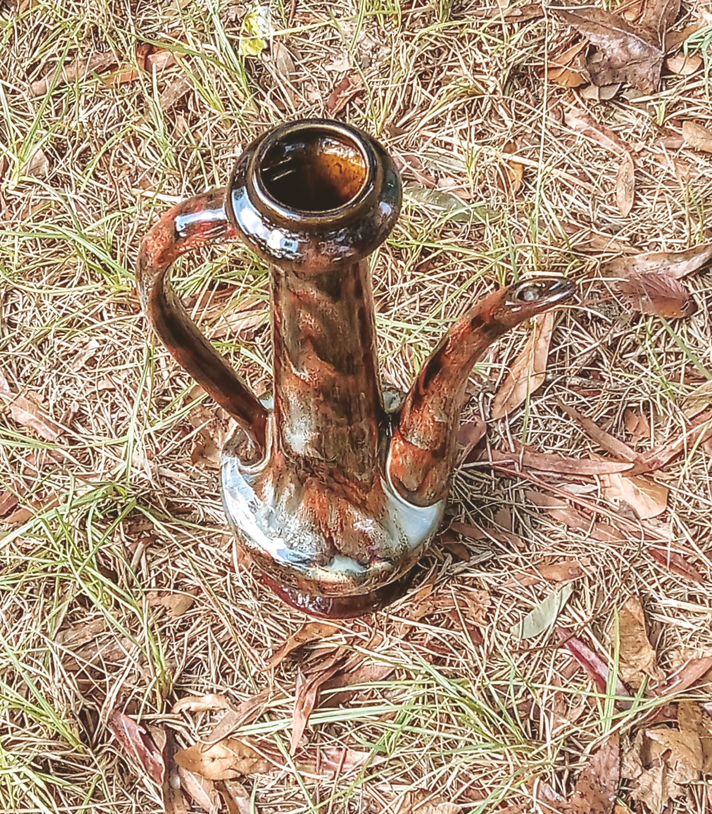 Vintage Ceramic Vase  – 1960s Ozark Earth Glaze - Dryden Pottery