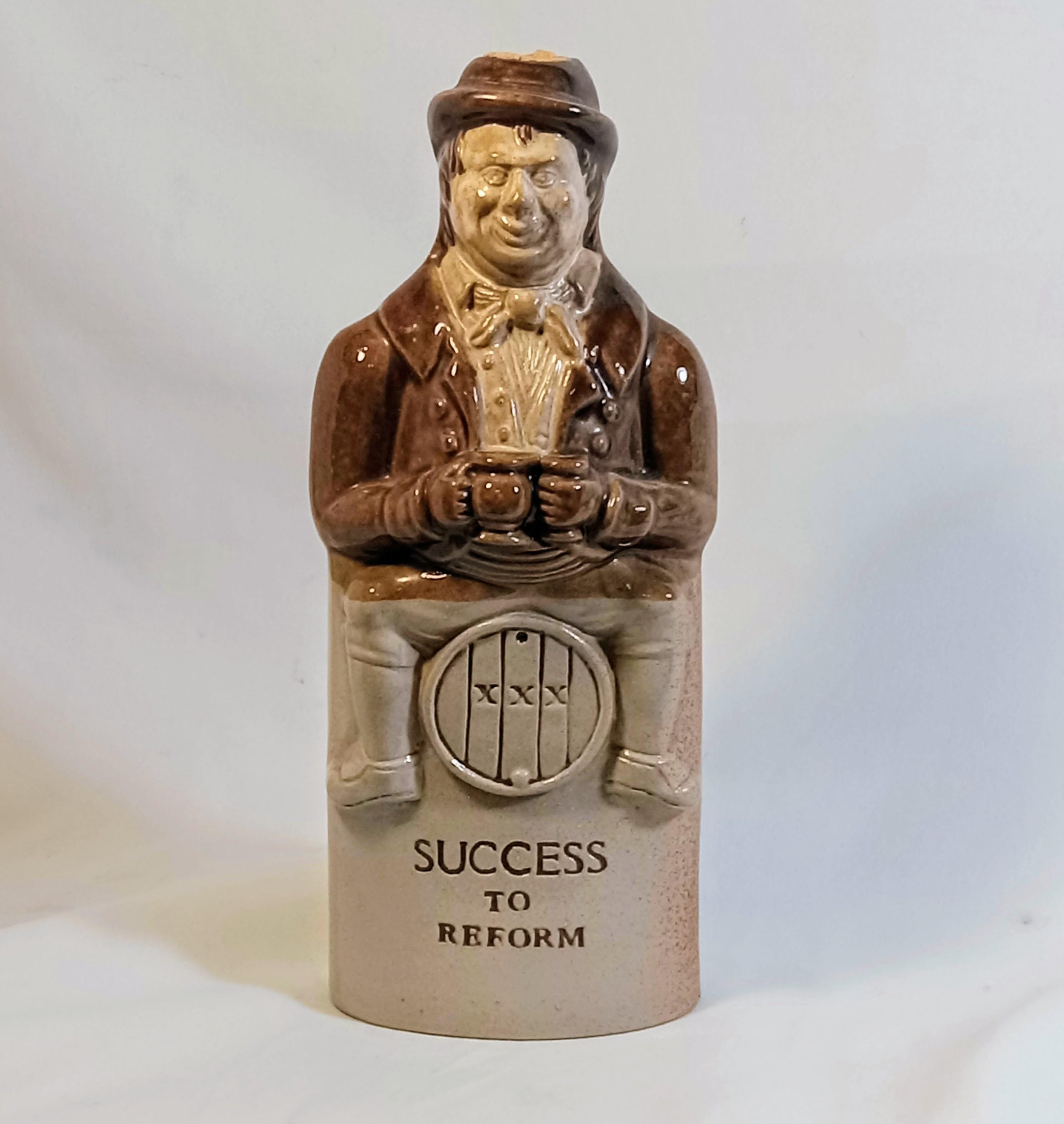 Vintage Decanter by Denby - “Success to Reform” – Historical Collectible