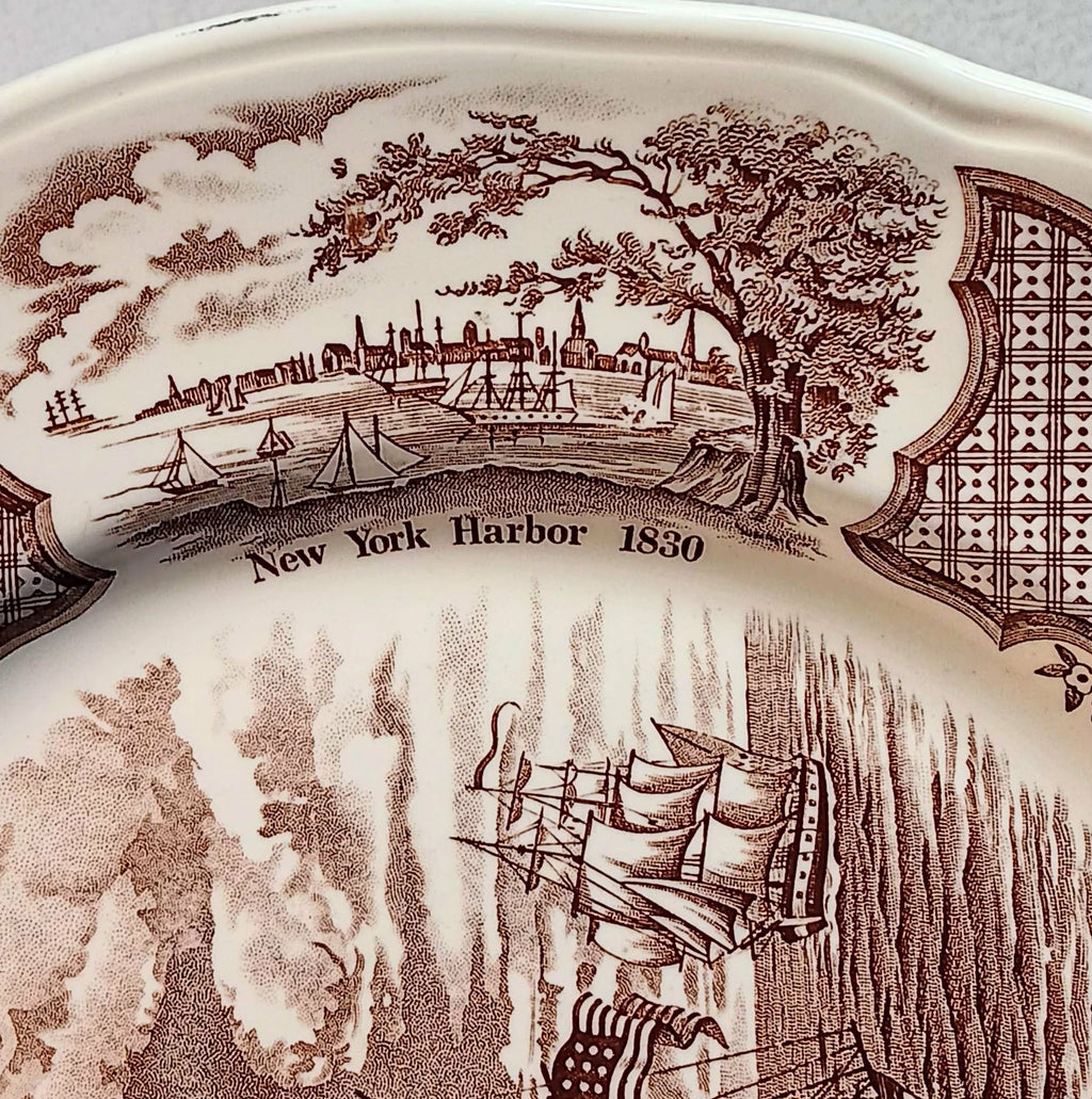Alfred Meakins "Fair Winds" Dinner Plates - Set of Two - Historical Nautical Theme
