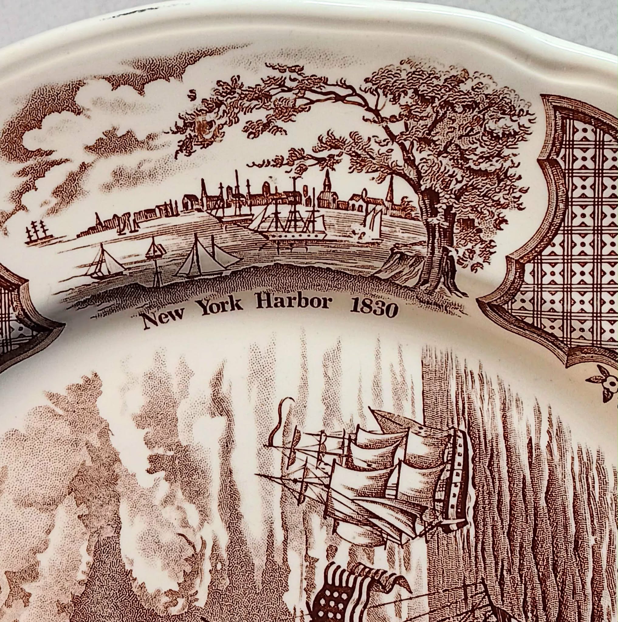 Alfred Meakins "Fair Winds" Dinner Plates - Set of Two - Historical Nautical Theme