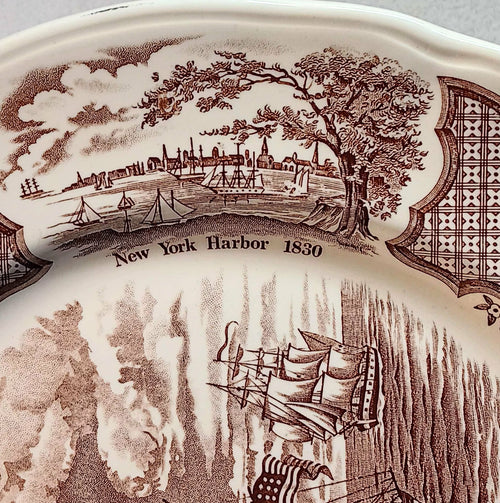 Alfred Meakins "Fair Winds" Dinner Plates - Set of Two - Historical Nautical Theme