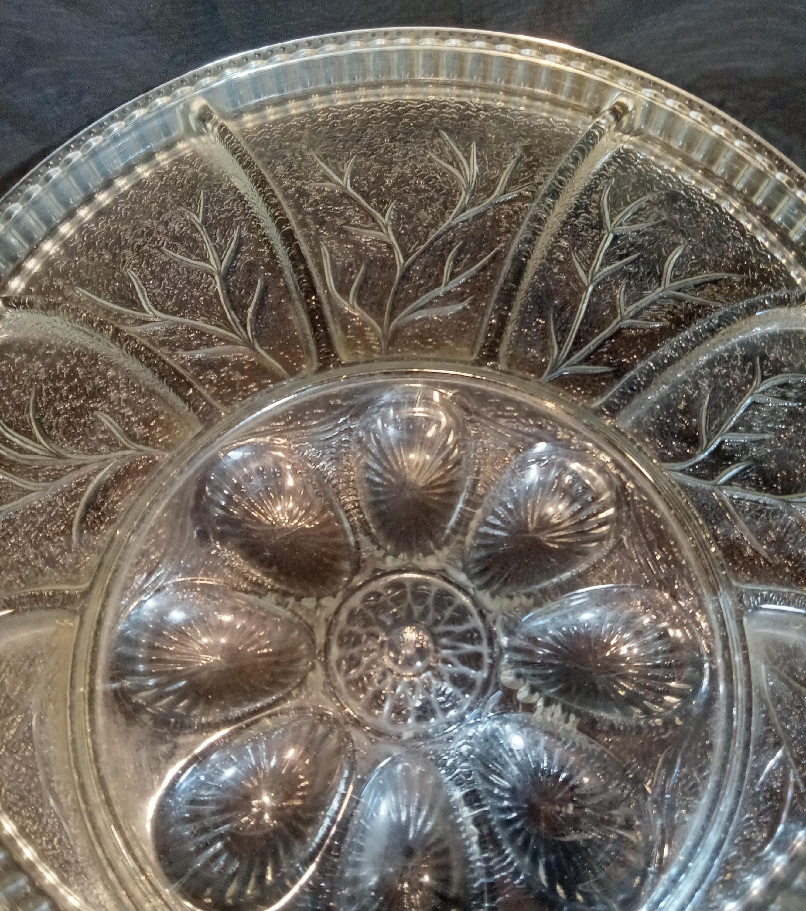 Vintage Indiana Glass - Deviled Egg Platter