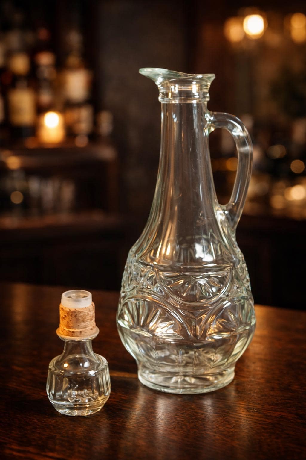Vintage Decanter with Stopper – 12" Mid-Century Barware