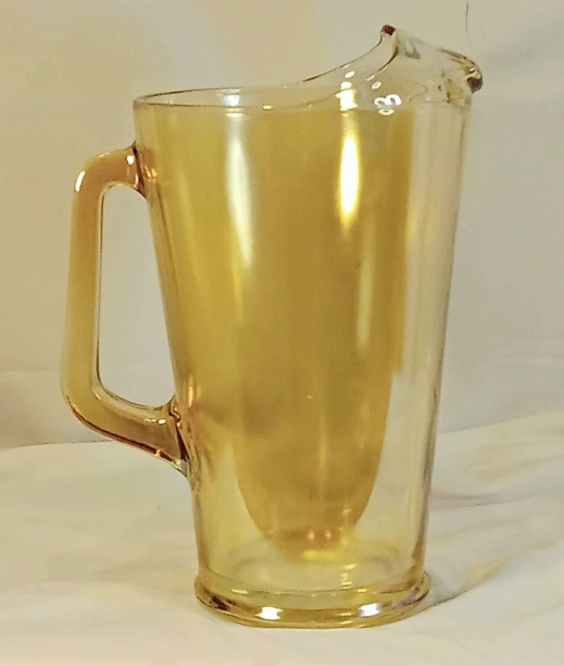 Vintage Glass Pitcher – Peach Lusterware
