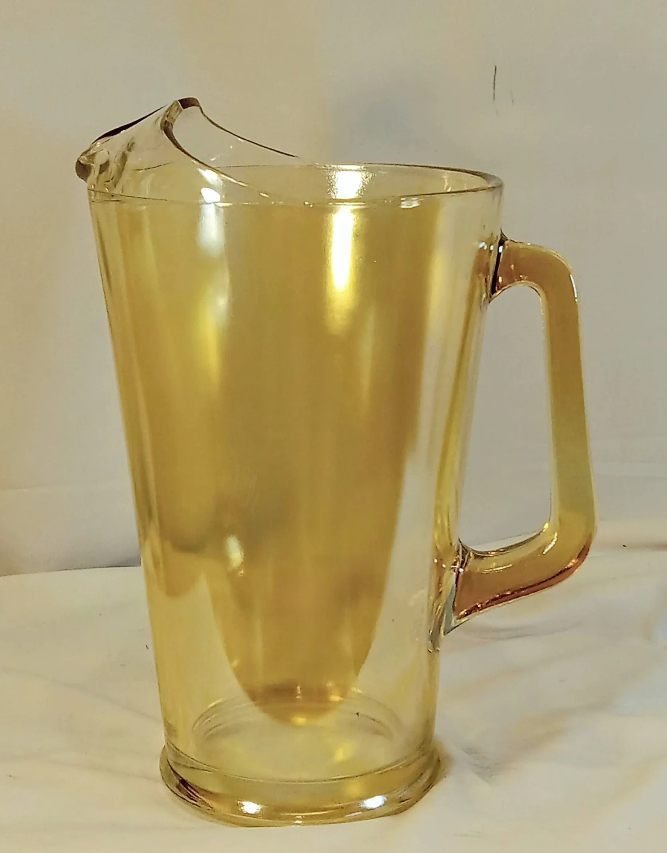 Vintage Glass Pitcher – Peach Lusterware