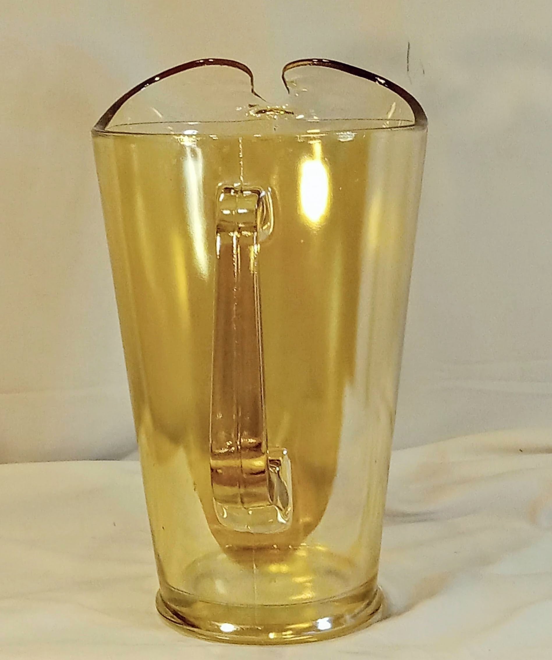 Vintage Glass Pitcher – Peach Lusterware