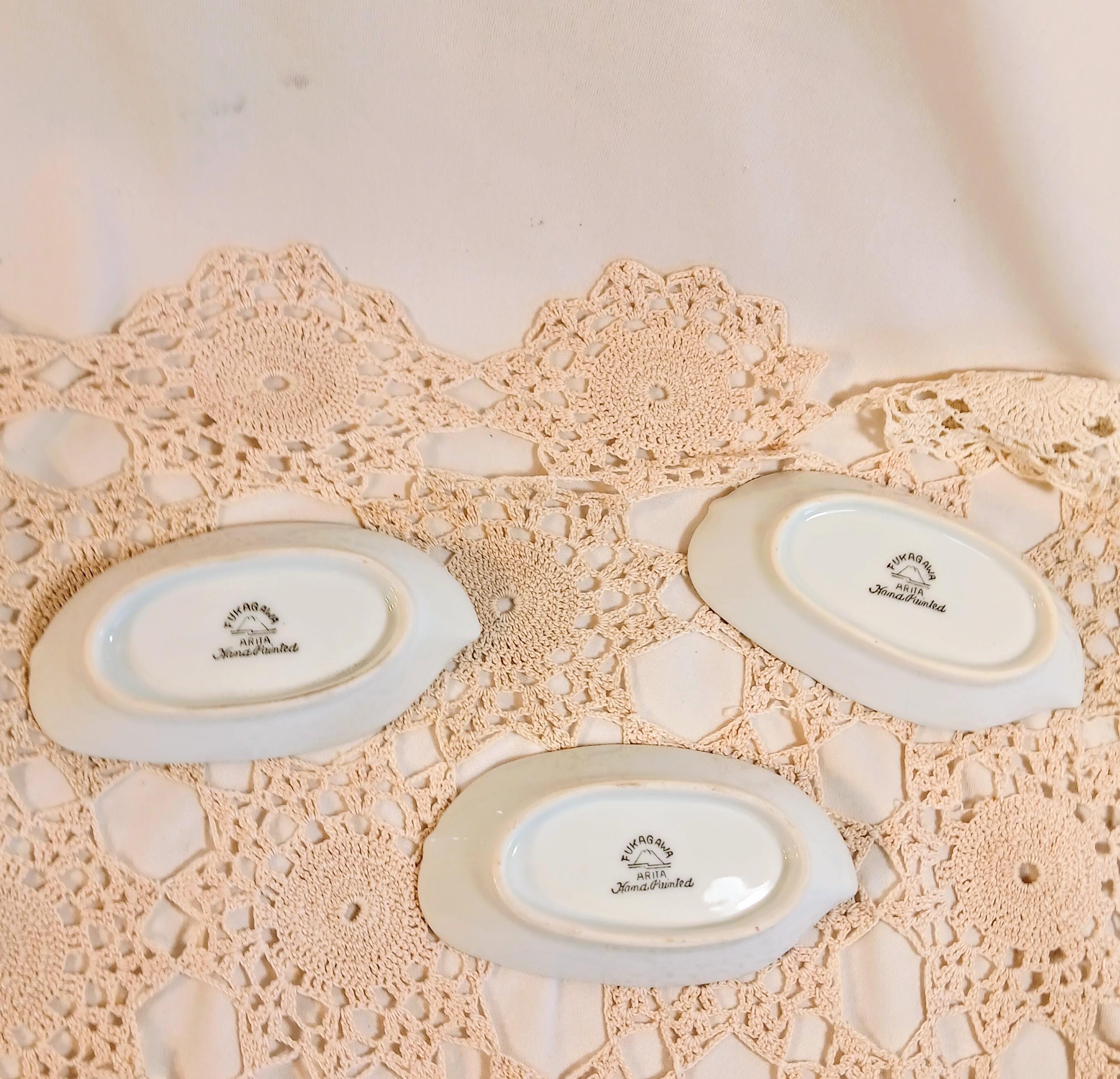 Vintage Porcelain Ring Dish/Trinket Dish - Set of 3