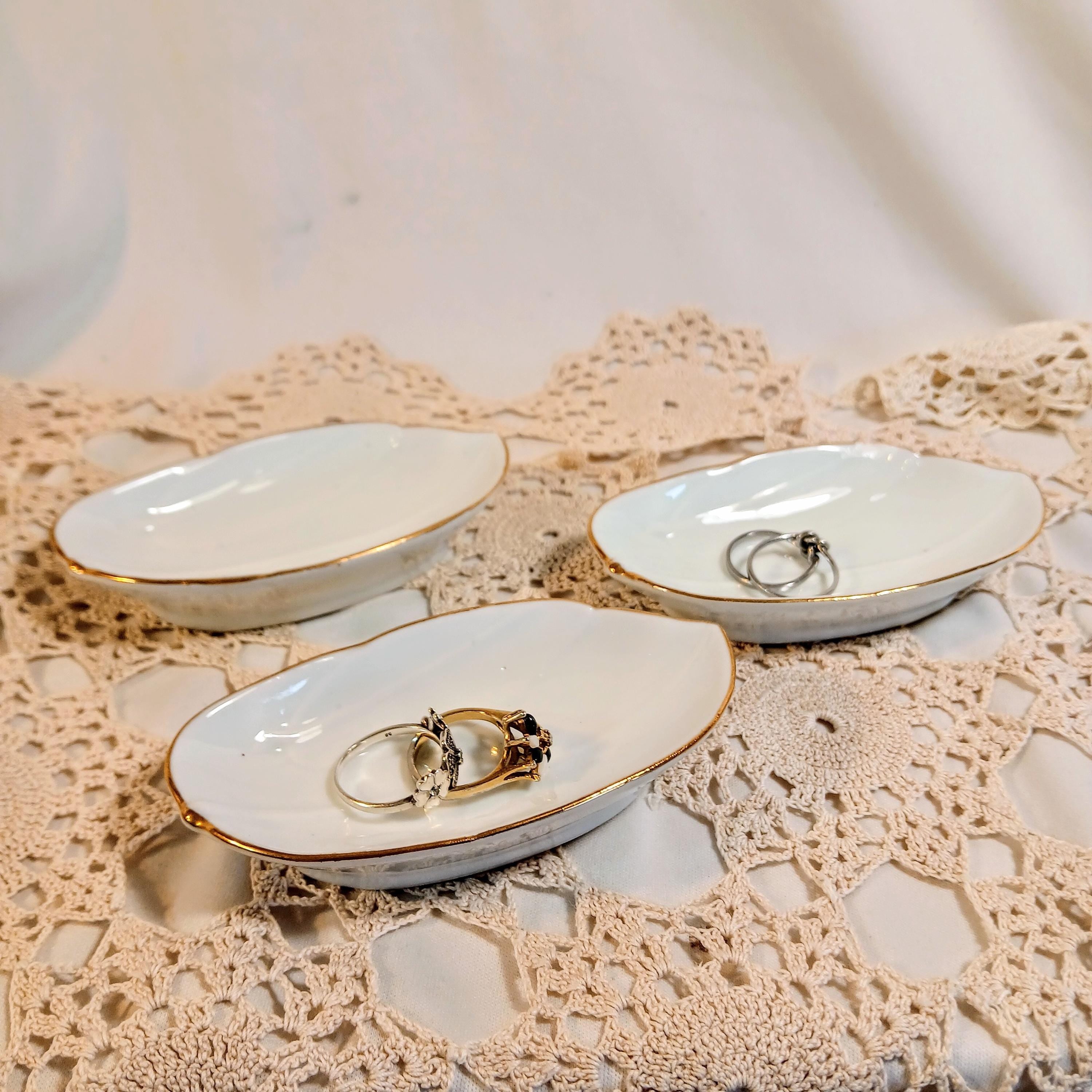 Vintage Porcelain Ring Dish/Trinket Dish - Set of 3