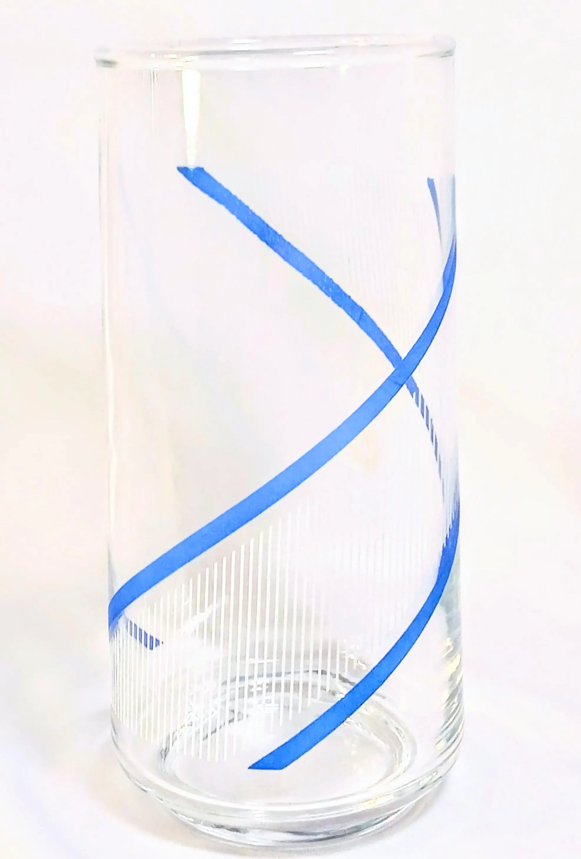 Crisa Blue Swirl Drinking Glasses - Set of Four - by Georges Briard