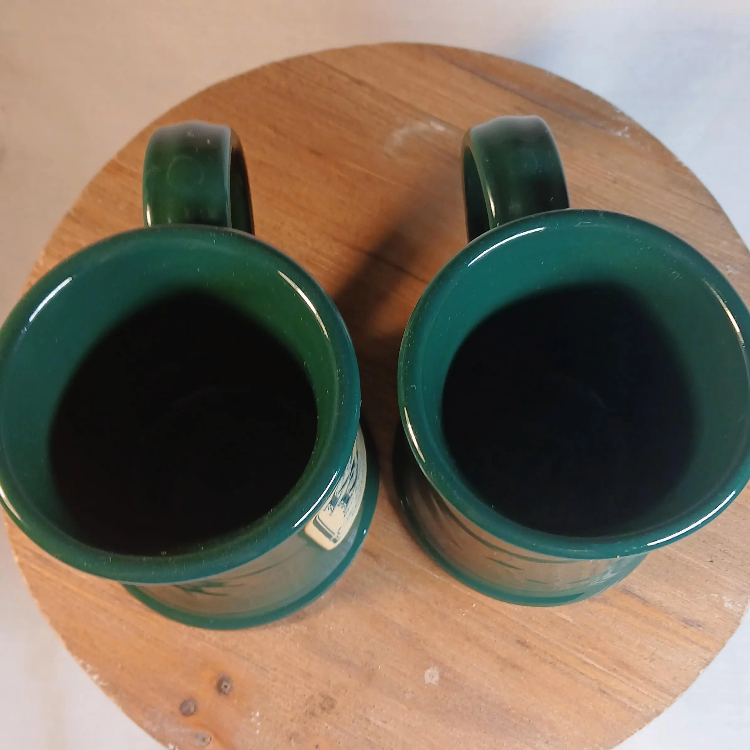 Pair of Deneen Pottery River Run Inn Mugs | Hand Thrown Stoneware Coffee Mugs