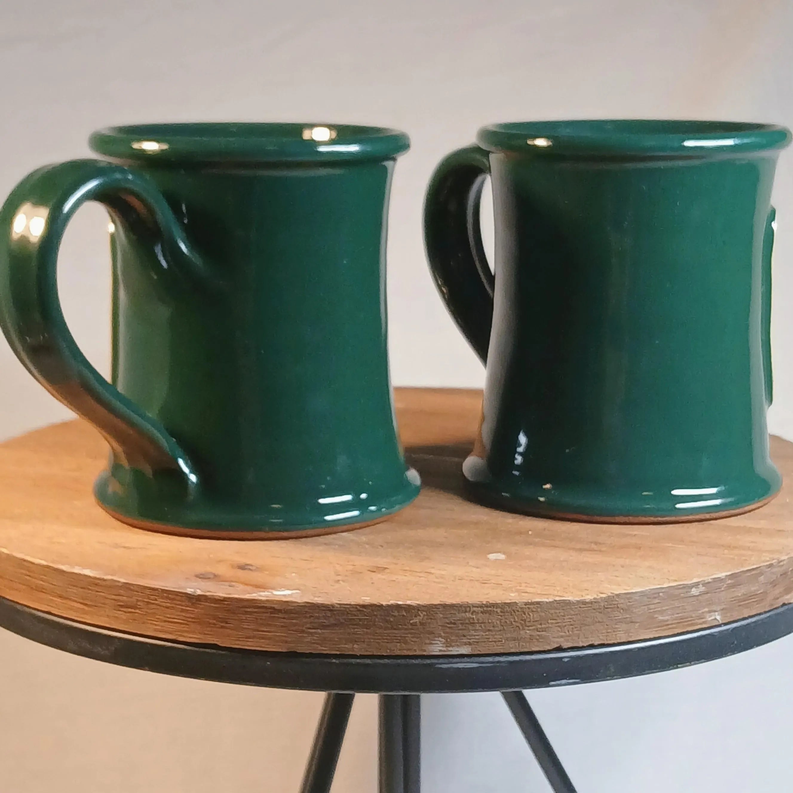 Pair of Deneen Pottery River Run Inn Mugs | Hand Thrown Stoneware Coffee Mugs