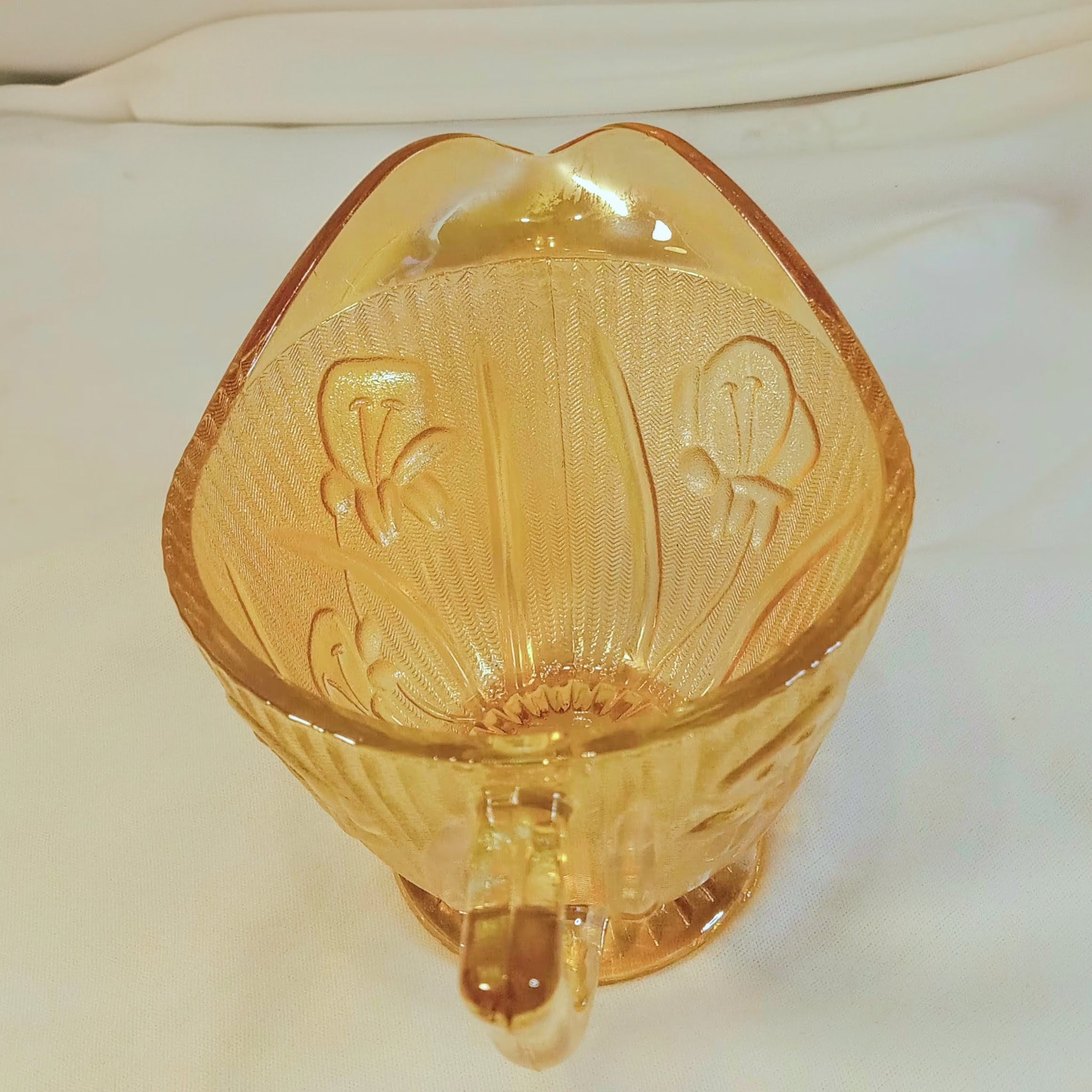 Vintage Carnival Glass  Cream & Sugar Set - Jeanette  Glass Co.