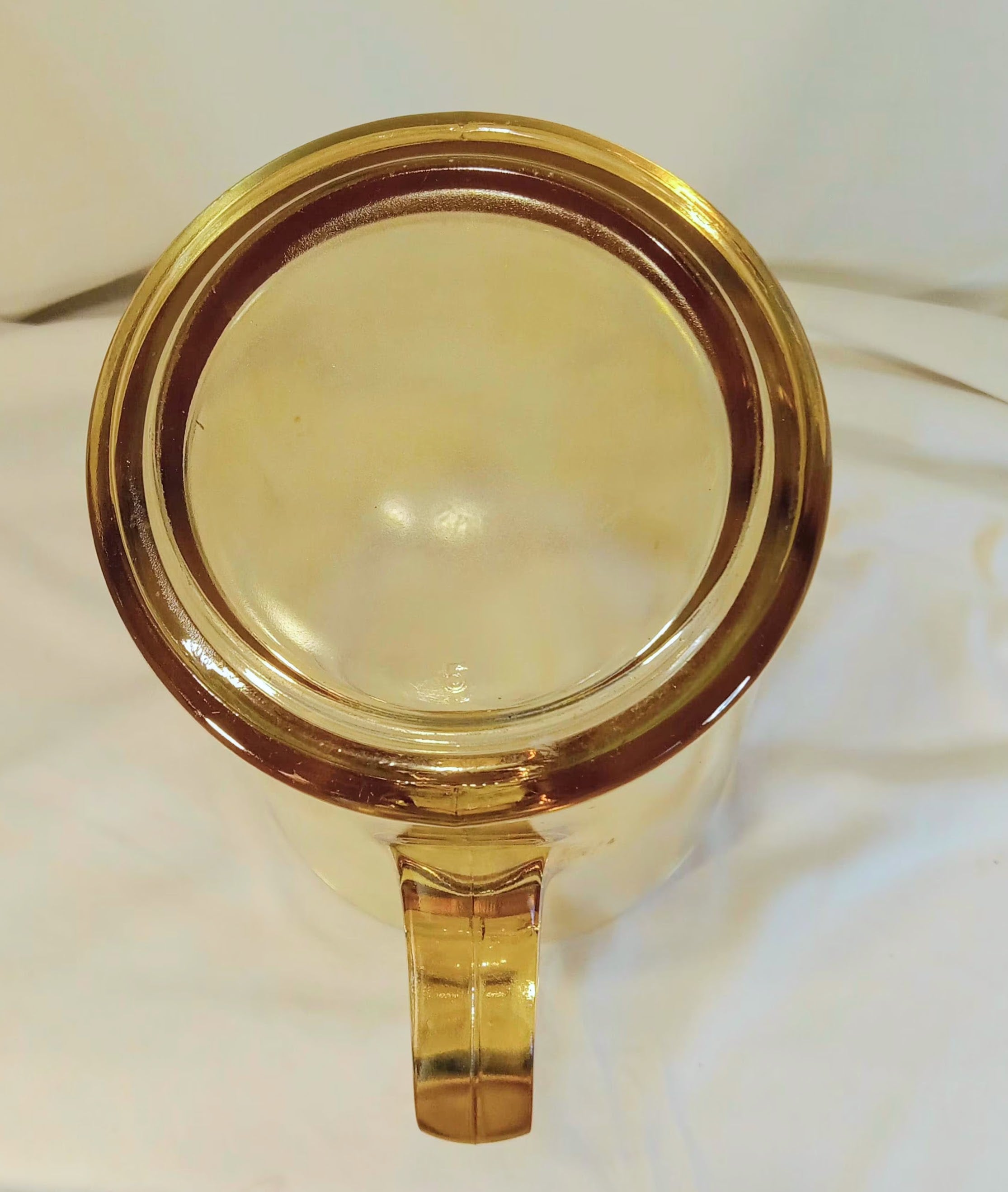 Vintage Glass Pitcher – Peach Lusterware