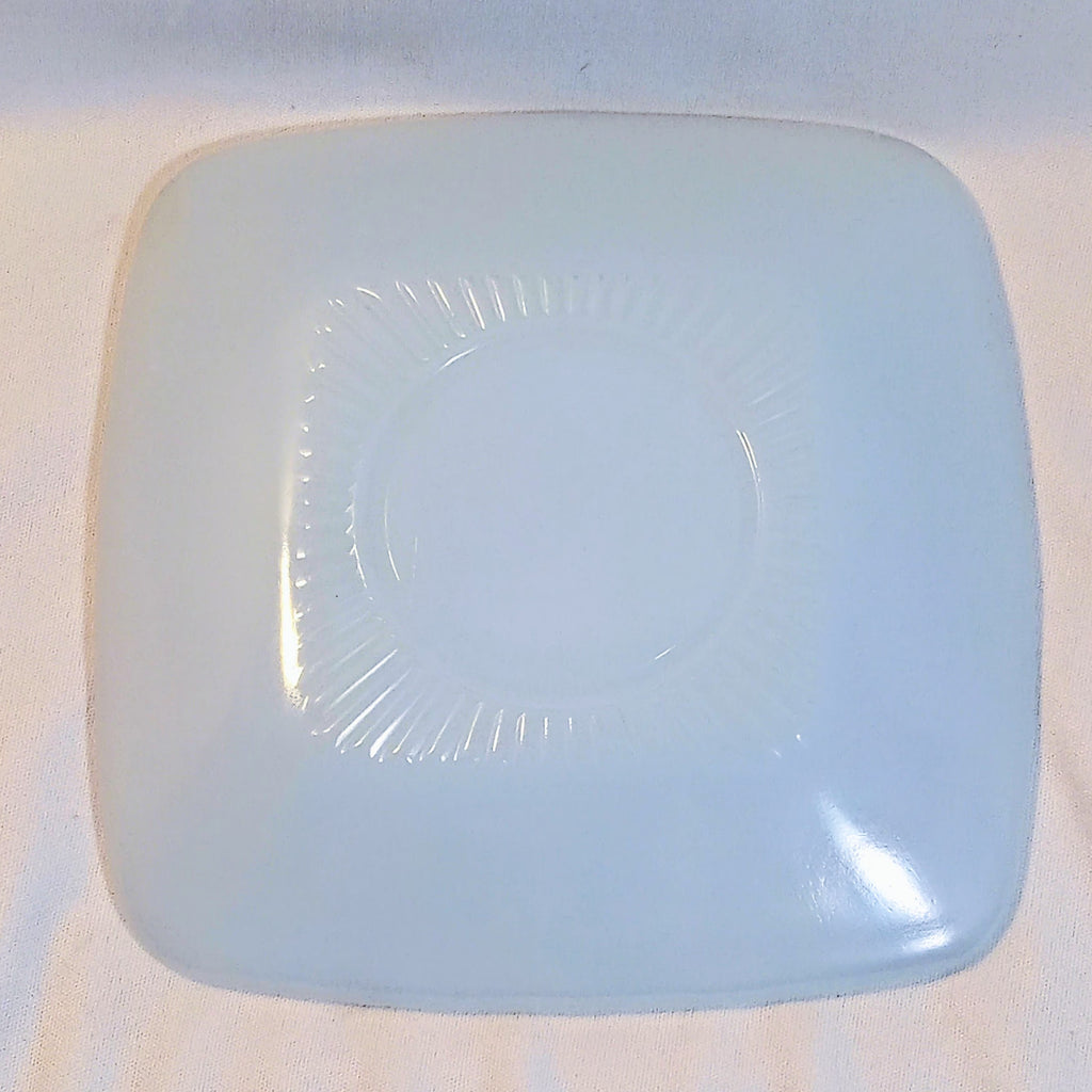 Anchor Hocking Fire-King Saucers – Delphite Blue Milk Glass