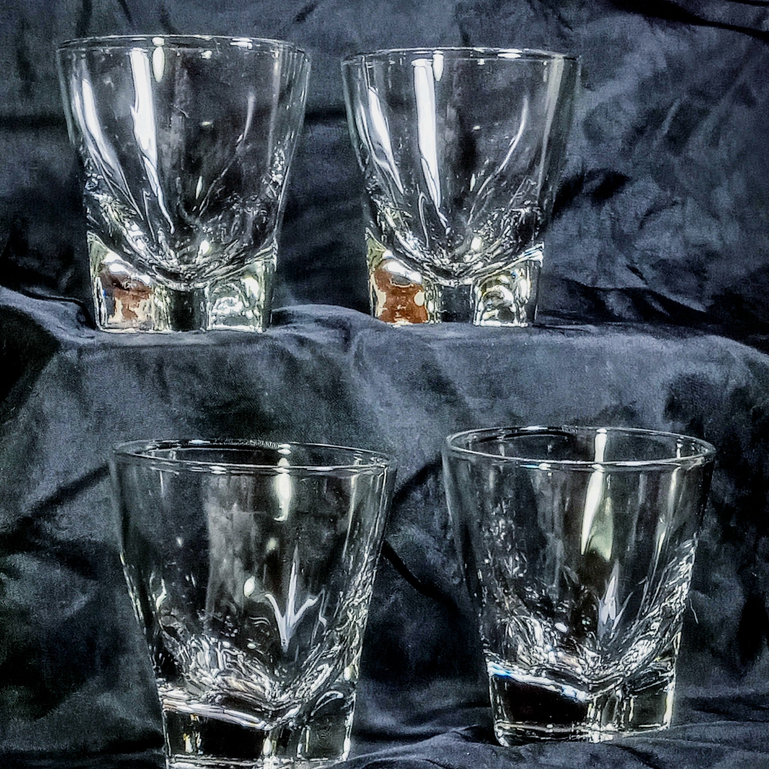 Vintage Bourbon Glasses - Set of 4
