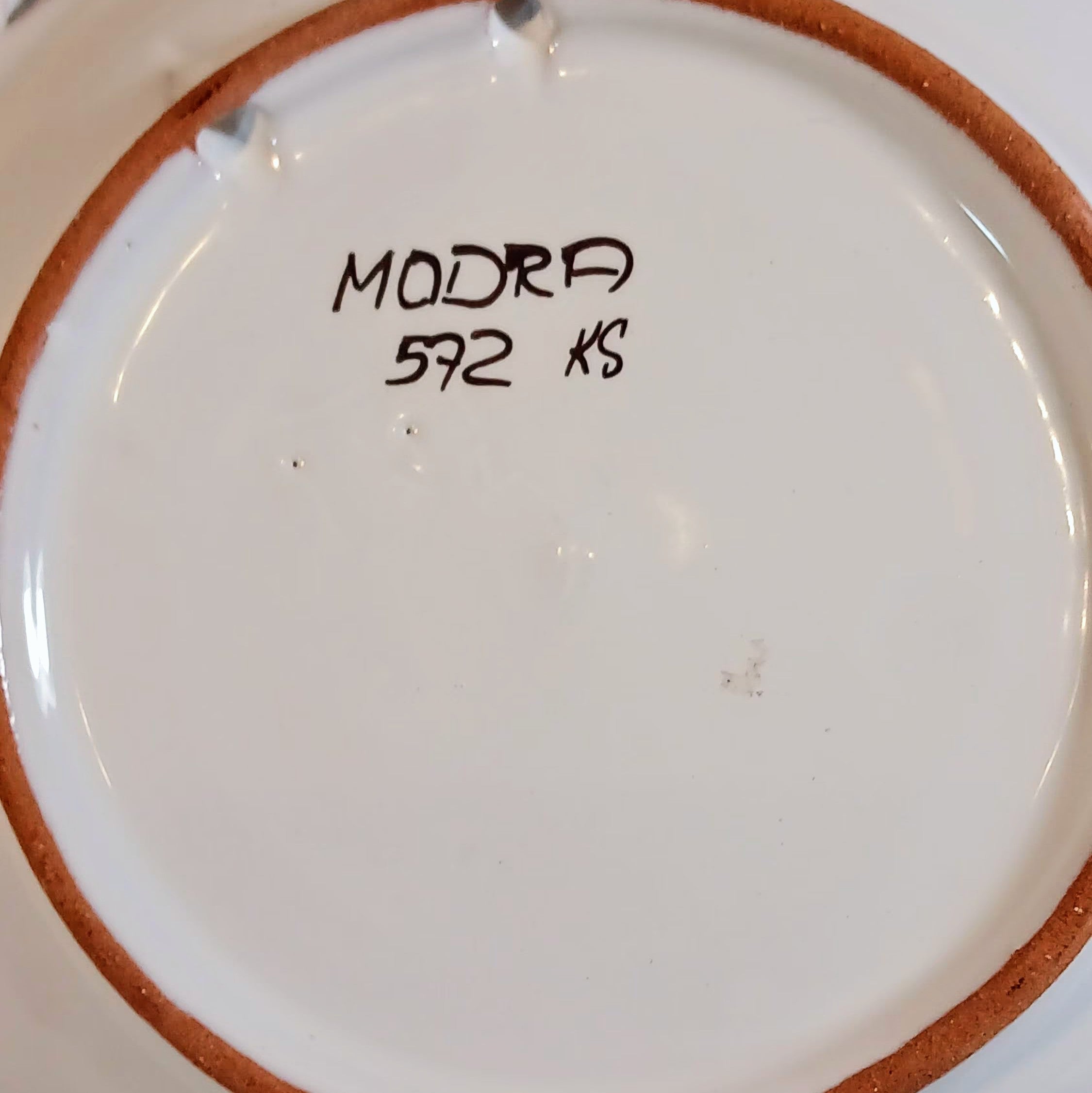 Hand-Painted Open Lattice Plate – 10.5" Slovakian Folk Art Pottery