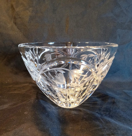 Vintage Gorham Crystal Bowl / Victorian Garden Pattern